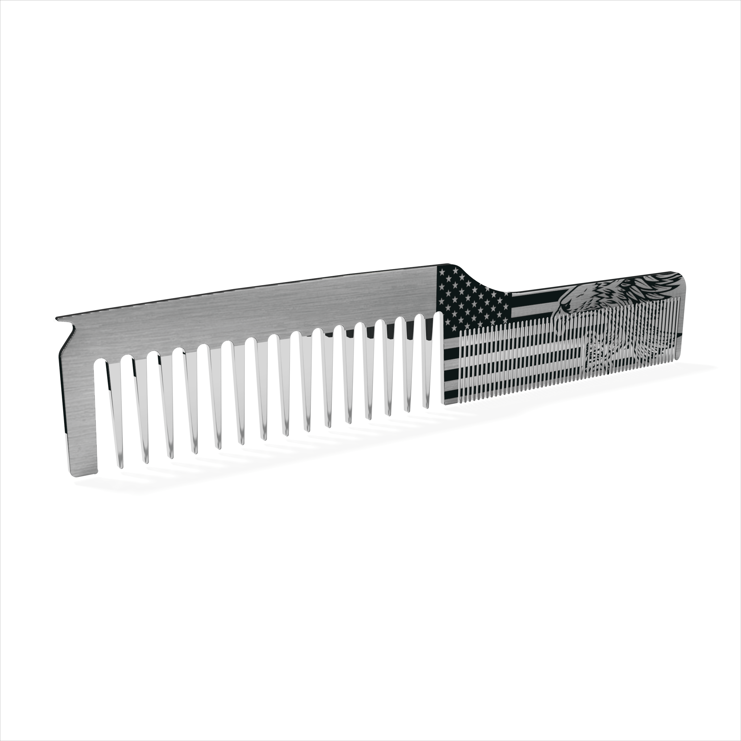America Mane Master Stainless Steel Dual-Tooth Comb